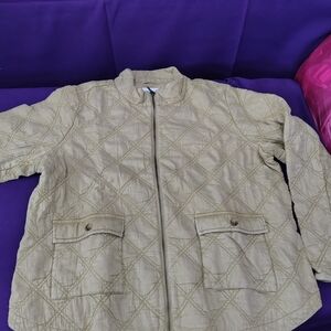 J. Jill Quilted Tan Utility Jacket